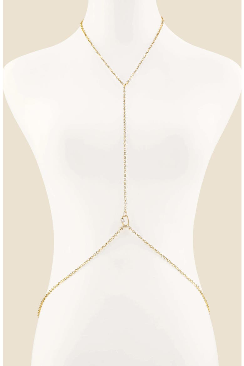 Rolo Link Body Chain, Alternate, color, GOLD
