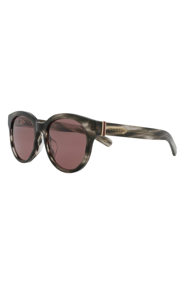 Gucci 53mm Round Sunglasses, Alternate, color, Havana Havana Brown