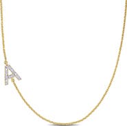 Julianna B. Diamond Initial Necklace 14k Yellow Gold