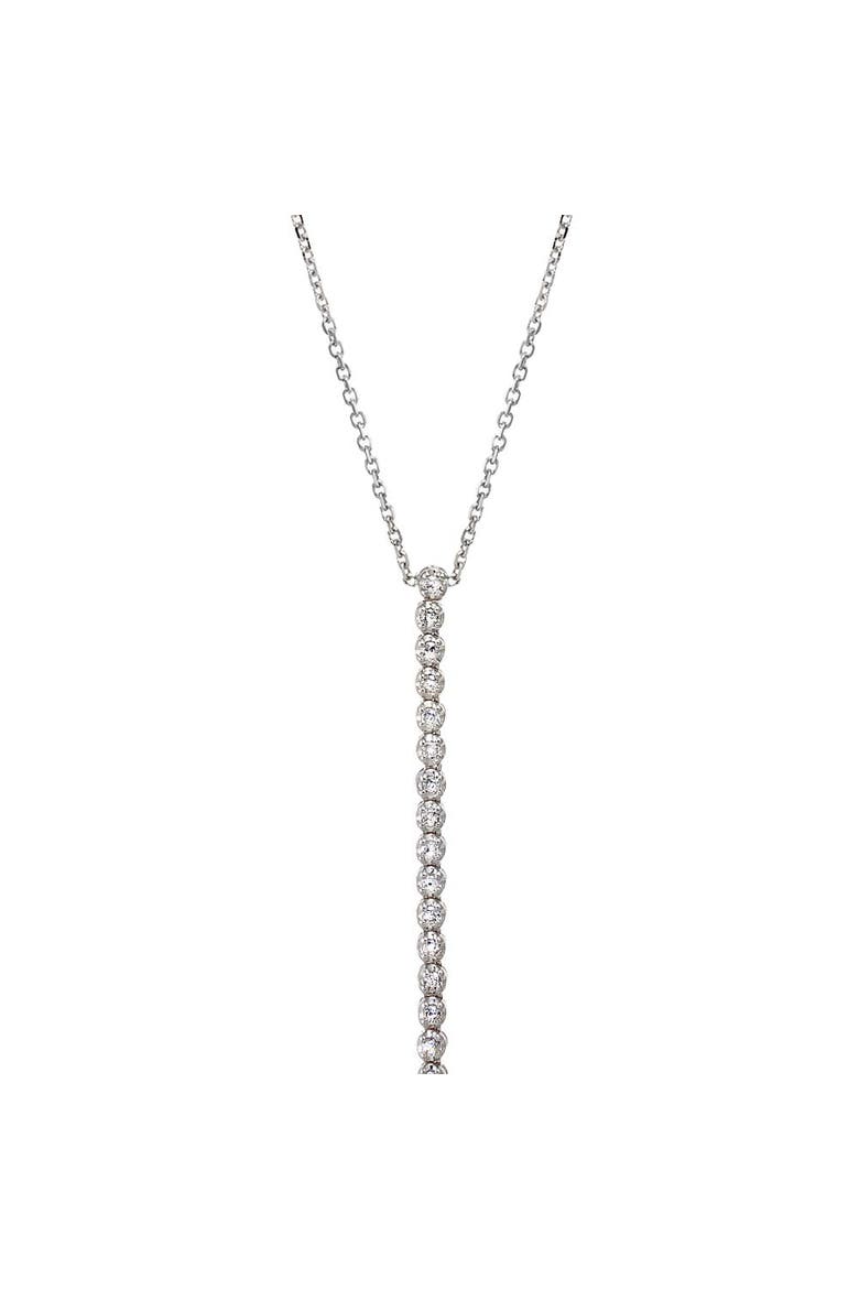 Diamond 1 Carat Tennis Drop Lariat Necklace 14K, Main, color, 14K White Gold