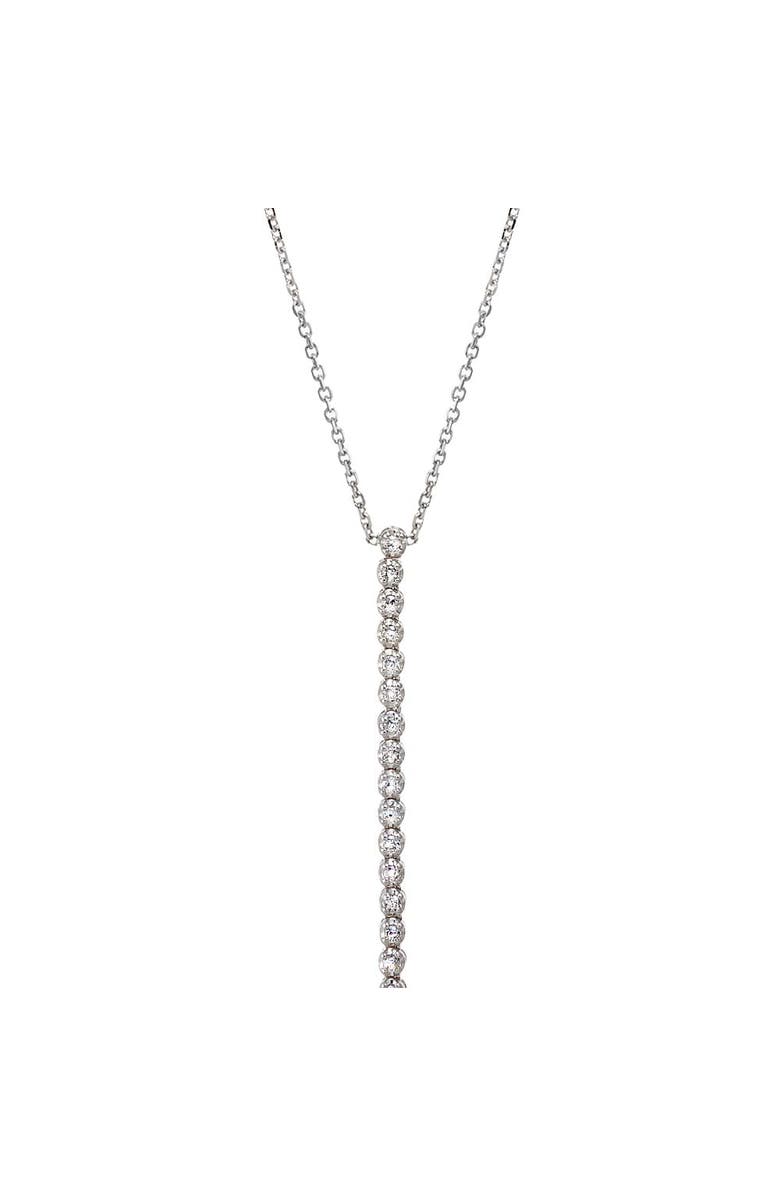 BY ADINA EDEN Diamond 1 Carat Tennis Drop Lariat Necklace 14K, Main, color, 14K White Gold