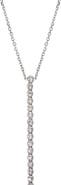 BY ADINA EDEN Diamond 1 Carat Tennis Drop Lariat Necklace 14K