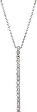 BY ADINA EDEN Diamond 1 Carat Tennis Drop Lariat Necklace 14K