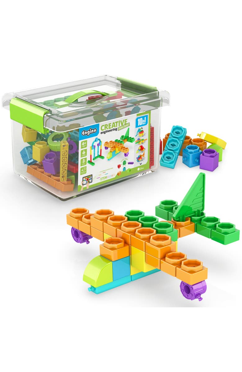 Engino Creative Engineering Maker Junior 10 In 1 Multimodel Brick Building, Main, color, Multicolored
