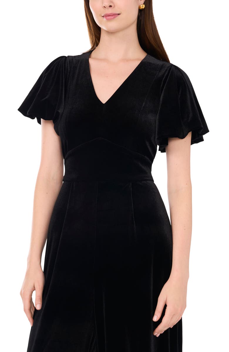 Halogen<sup>®</sup> Puff Sleeve Velvet Jumpsuit, Alternate, color,