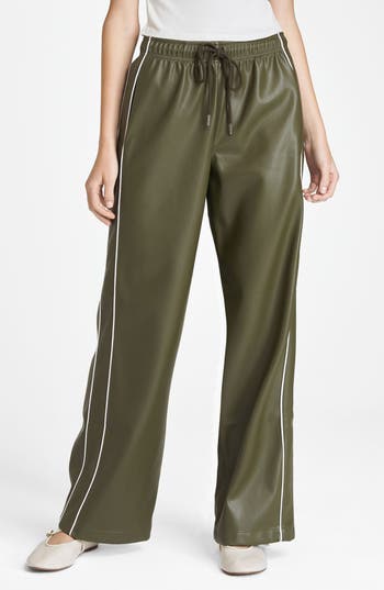 Wayf London Faux Leather Pants