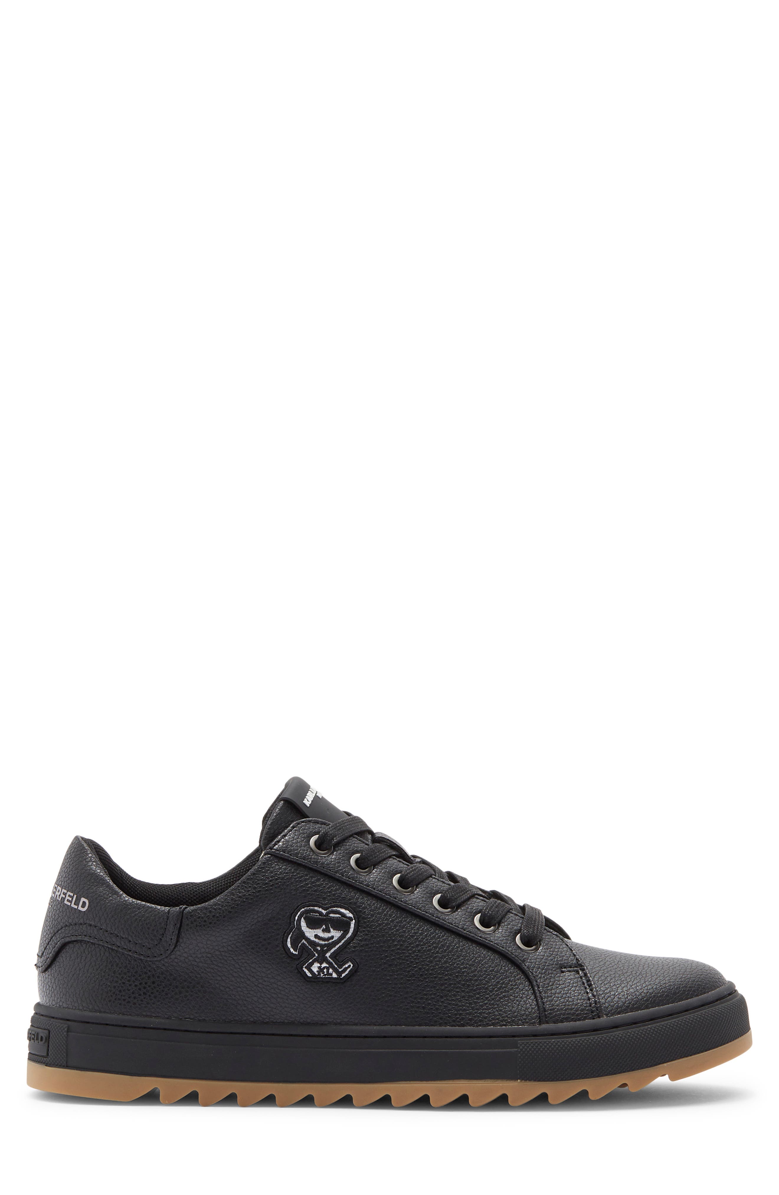 KARL LAGERFELD PARIS Karl Patch Low Top Sneaker, Alternate, color, Black