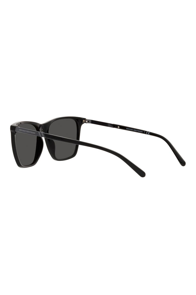 56mm Square Sunglasses, Alternate, color, BLACK/ GREY