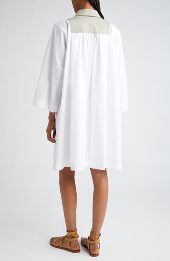 Rag & Bone Silk Bib-Front Long Sleeve cheapest Shirt Dress