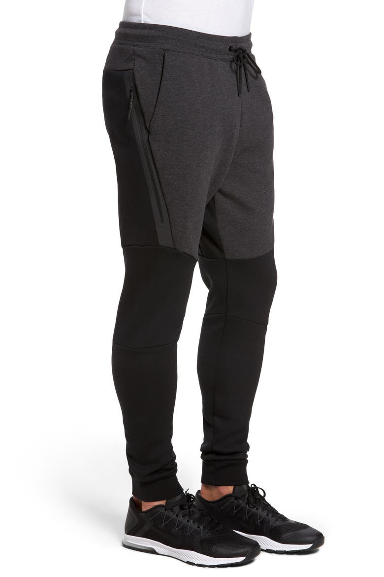 Tech Fleece Jogger Pants, Alternate, color, BLACK HEATHER/ BLACK/ BLACK