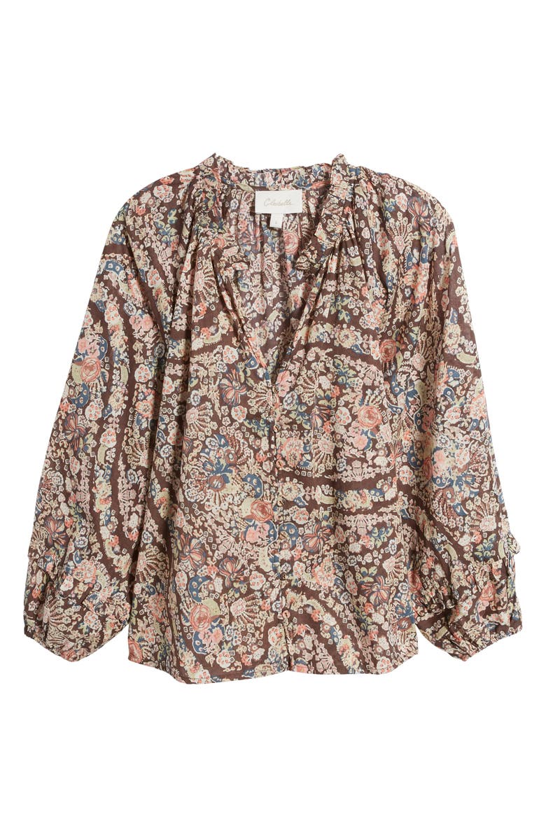 Cleobella Alicia Print Organic Cotton Peasant Top, Alternate, color,