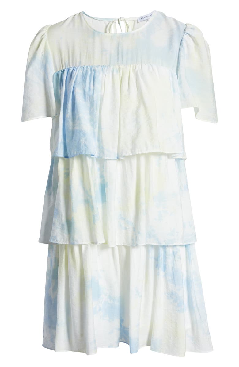 English Factory Tiered Ruffle Shift Dress, Alternate, color, 