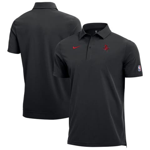Men's Nike  Black Houston Rockets 2025/26 Authentic Dri-FIT Coaches Polo