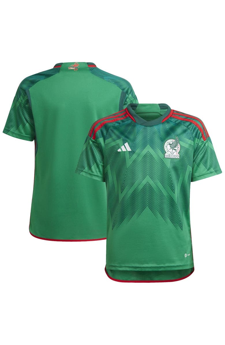 adidas Youth adidas Green Mexico National Team 2022/23 Home Blank Replica Jersey, Main, color, 