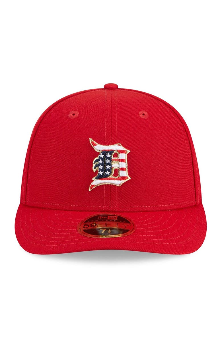 New Era Men's New Era Red Detroit Tigers 2023 Fourth of July Low Profile 59FIFTY Fitted Hat, Alternate, color, Red