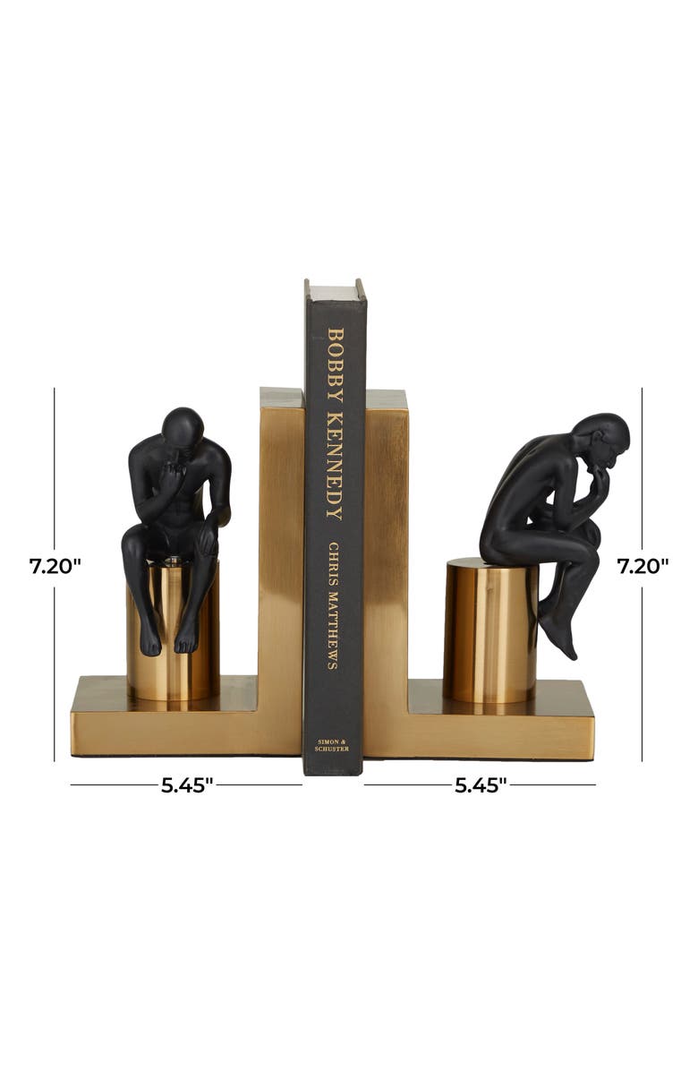 Novogratz The Novogratz The Thinker Iron Bookends, Alternate, color,