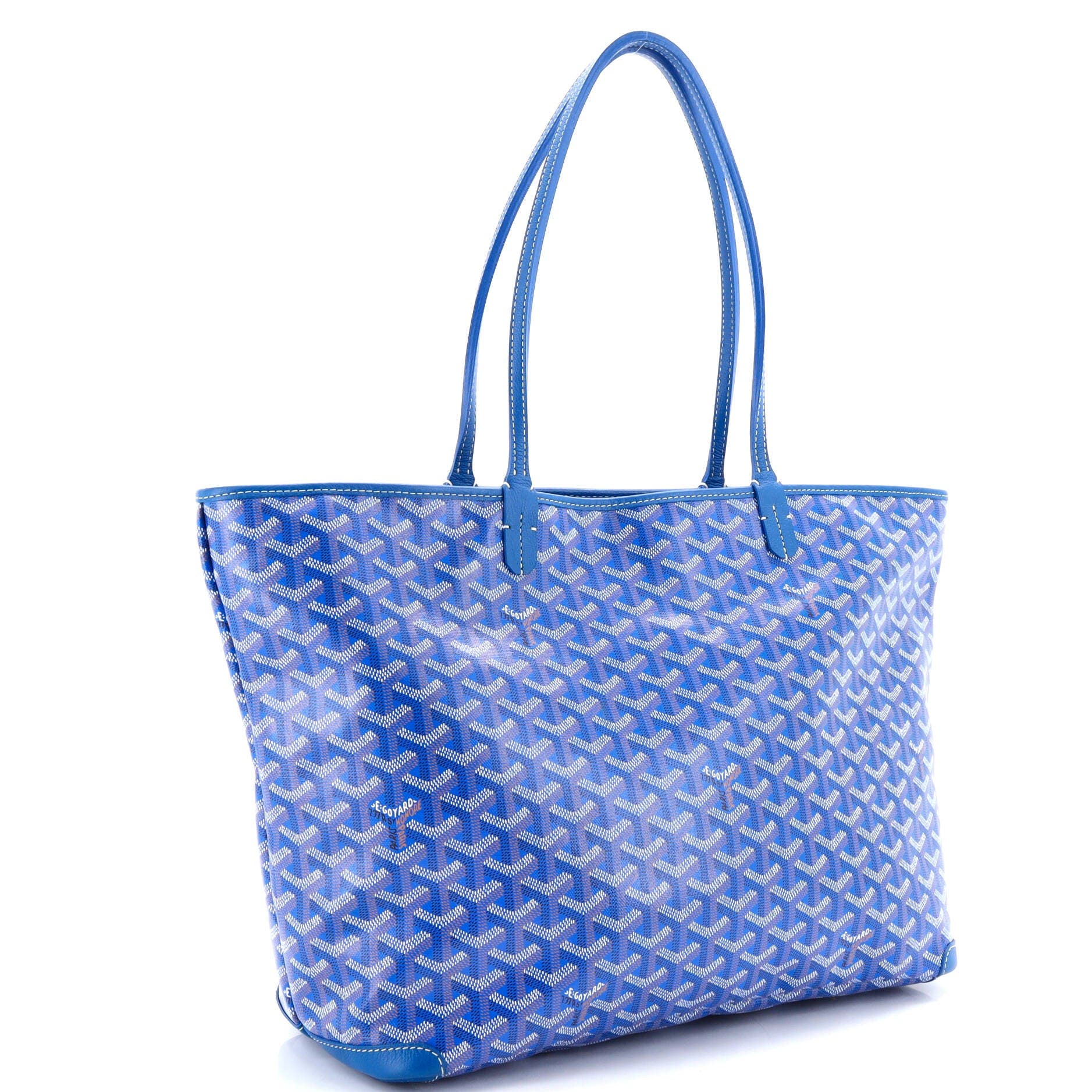 Pre-Owned Goyard Artois Tote Coated Canvas MM, Alternate, color, Blue