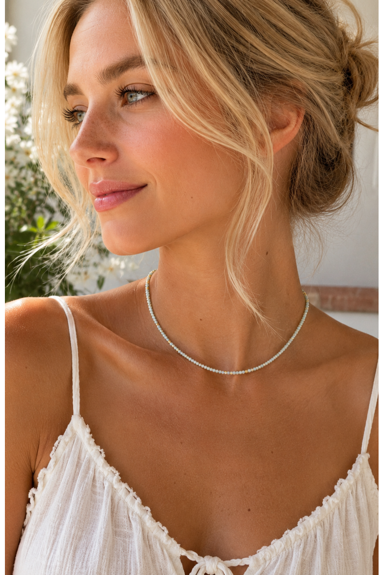 Sea Mist Beaded Necklace, Alternate, color, Pale Blue