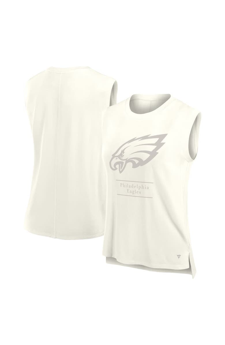 FANATICS Women's Fanatics Cream Philadelphia Eagles Studio Embrace Tank Top, Alternate, color, Cream