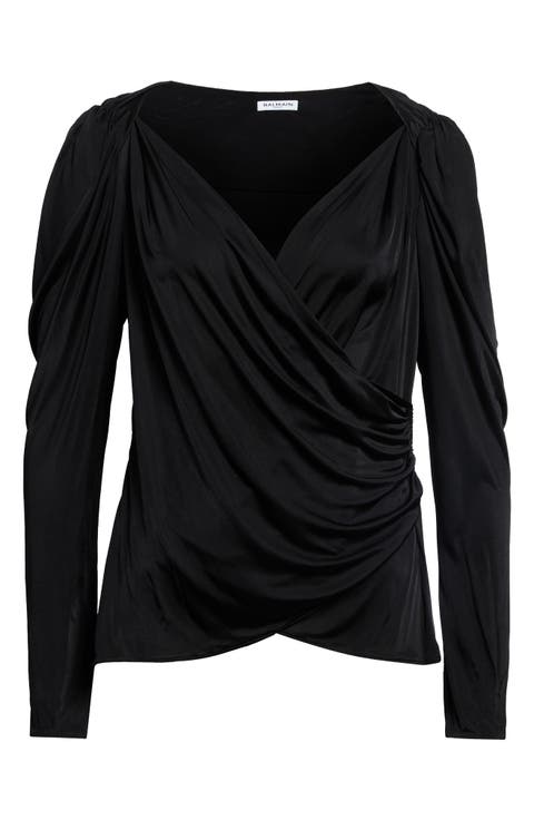 Draped Jersey Top