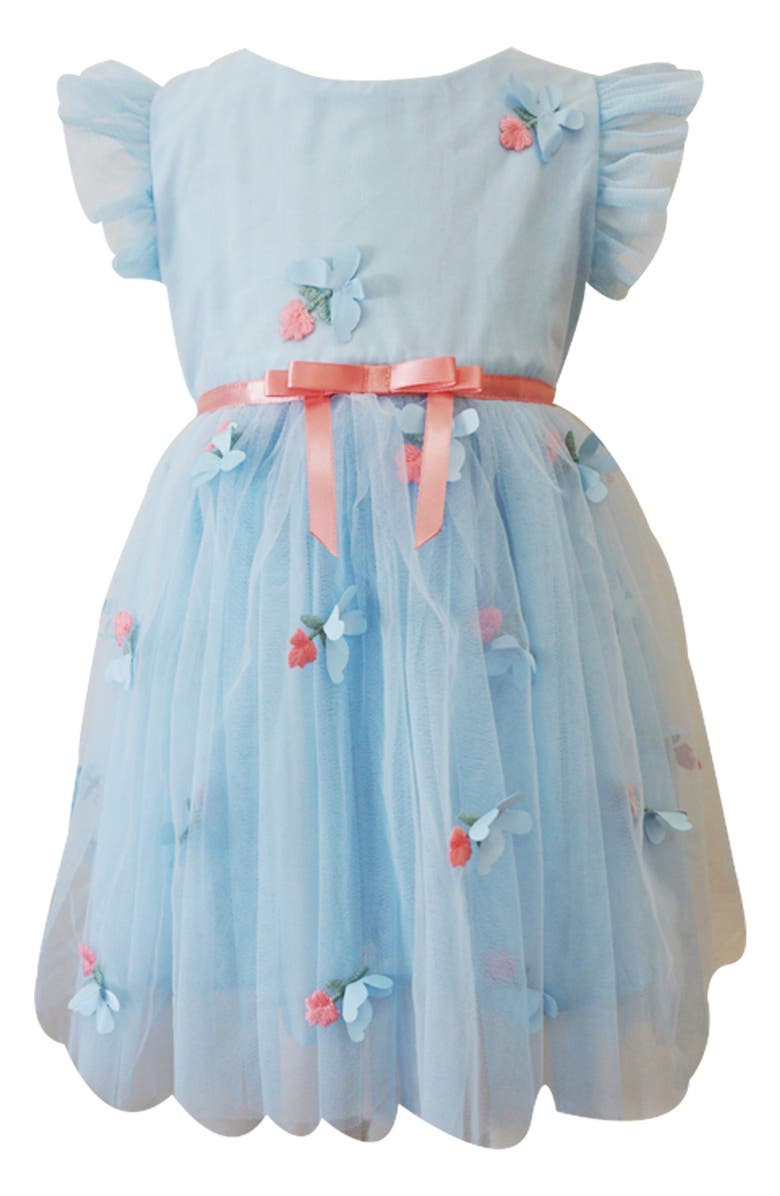 Popatu Kids' Floral Embroidered Tulle Party Dress, Main, color, 