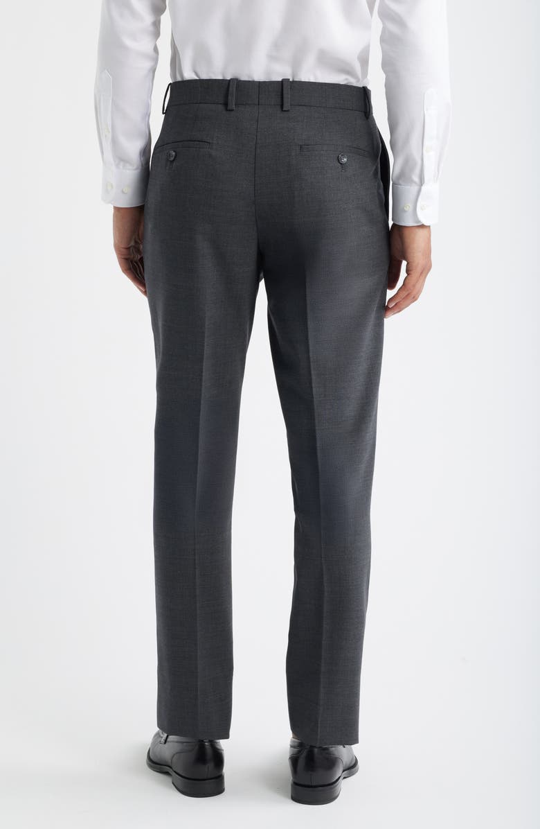 Nordstrom Henrik Trim Fit Solid Stretch Wool Suit Pants, Alternate, color, Grey Dark Heather