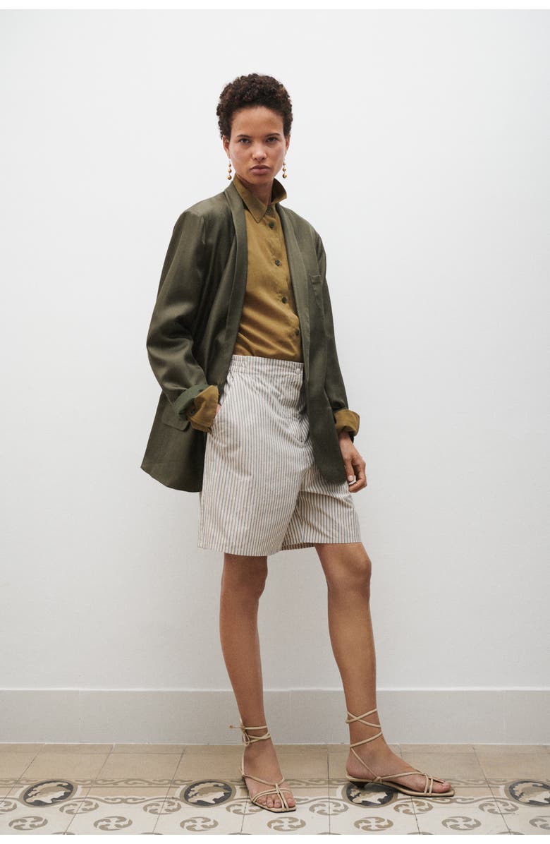 SILK LAUNDRY COTTON BOXERS SLATE STRIPE, Alternate, color, Slate Stripe