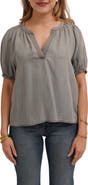 CYRUS Split Neck Tencel Lyocell Top