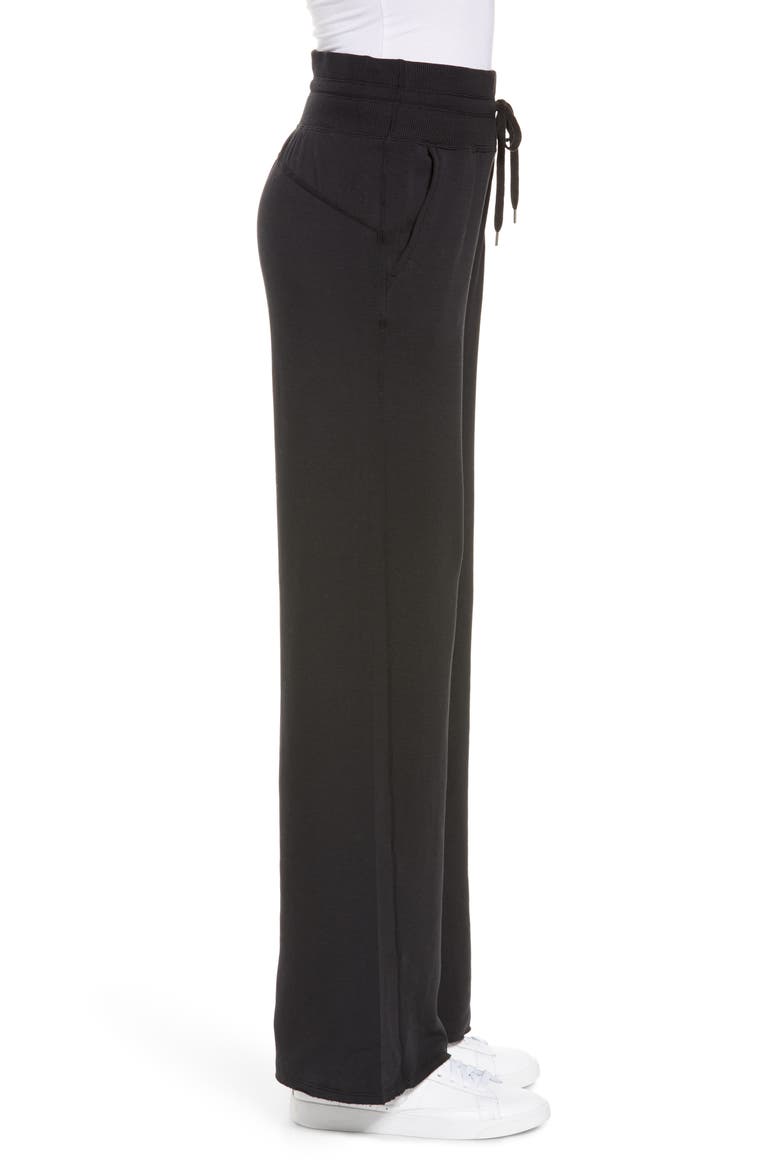 Peaceful Wide Leg Sweatpants, Alternate, color, BLACK