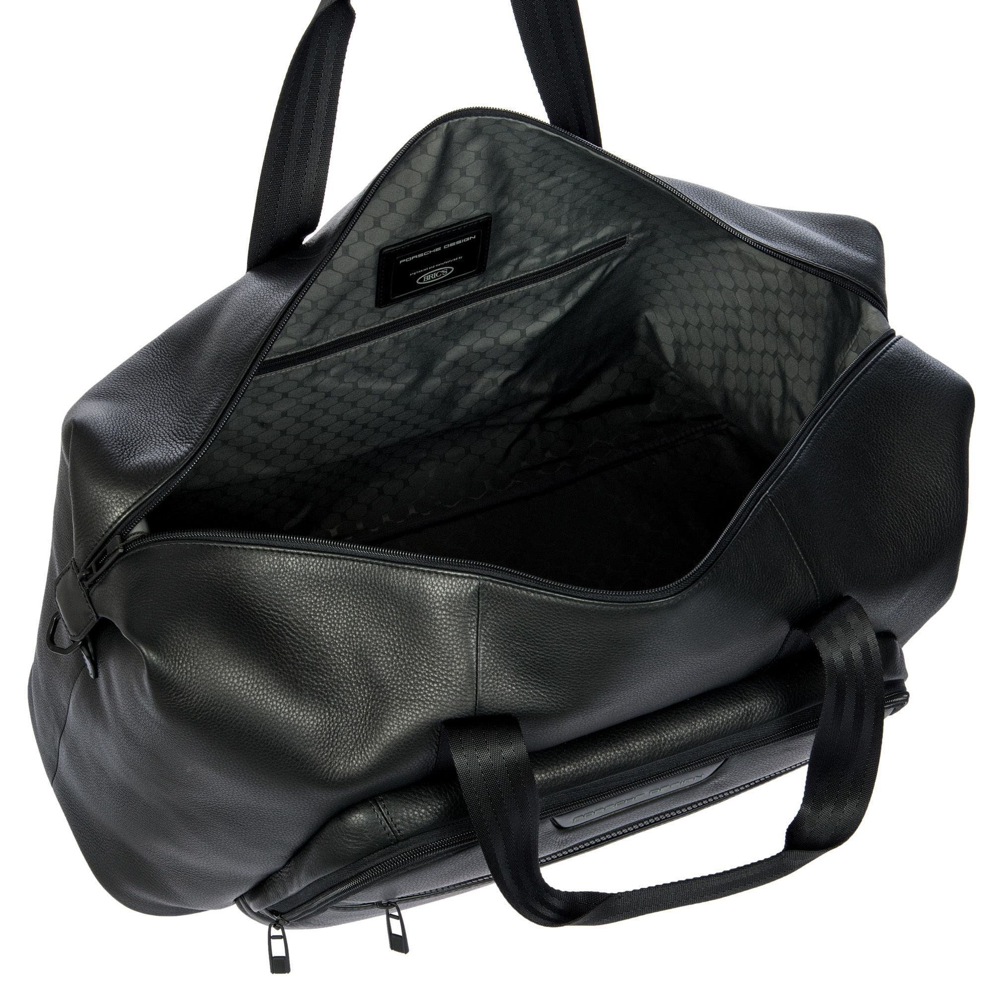 Porsche Design Roadster Leather EVO Weekender, Alternate, color, Black