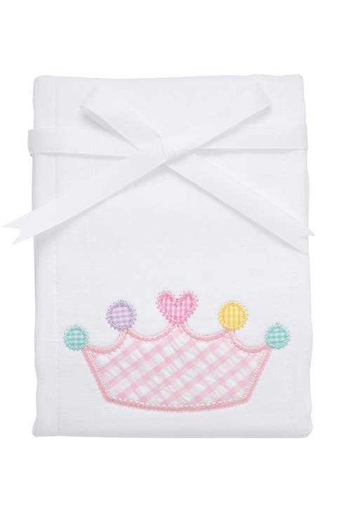 Pretty in Pink Applique Burp Cloth