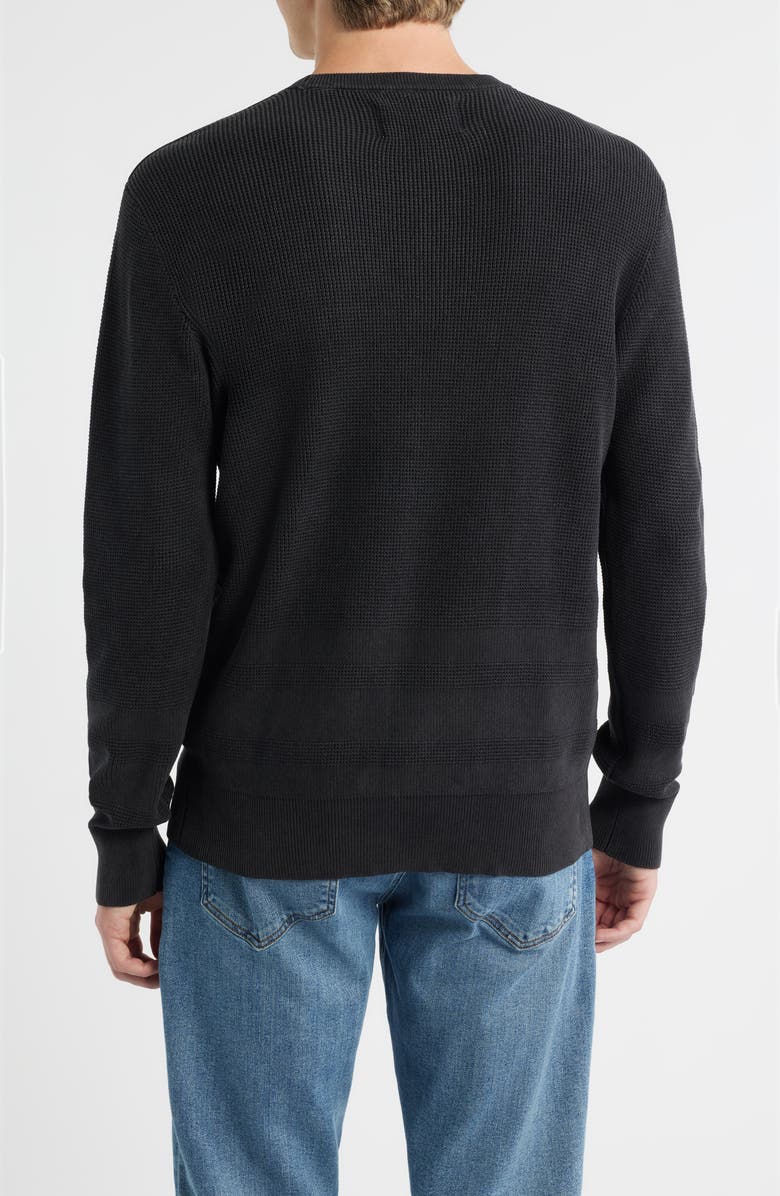 Schott NYC Stonewash Cotton Sweater, Alternate, color, Black