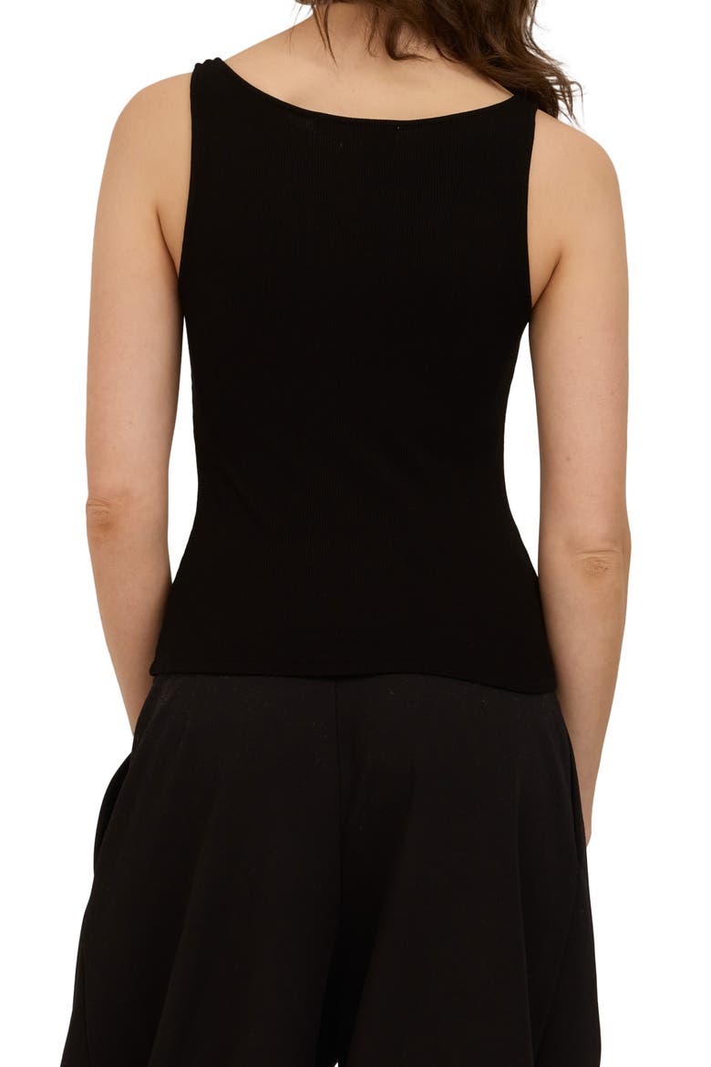 Olsen Rib Scoop Neck Tank, Alternate, color, BLACK