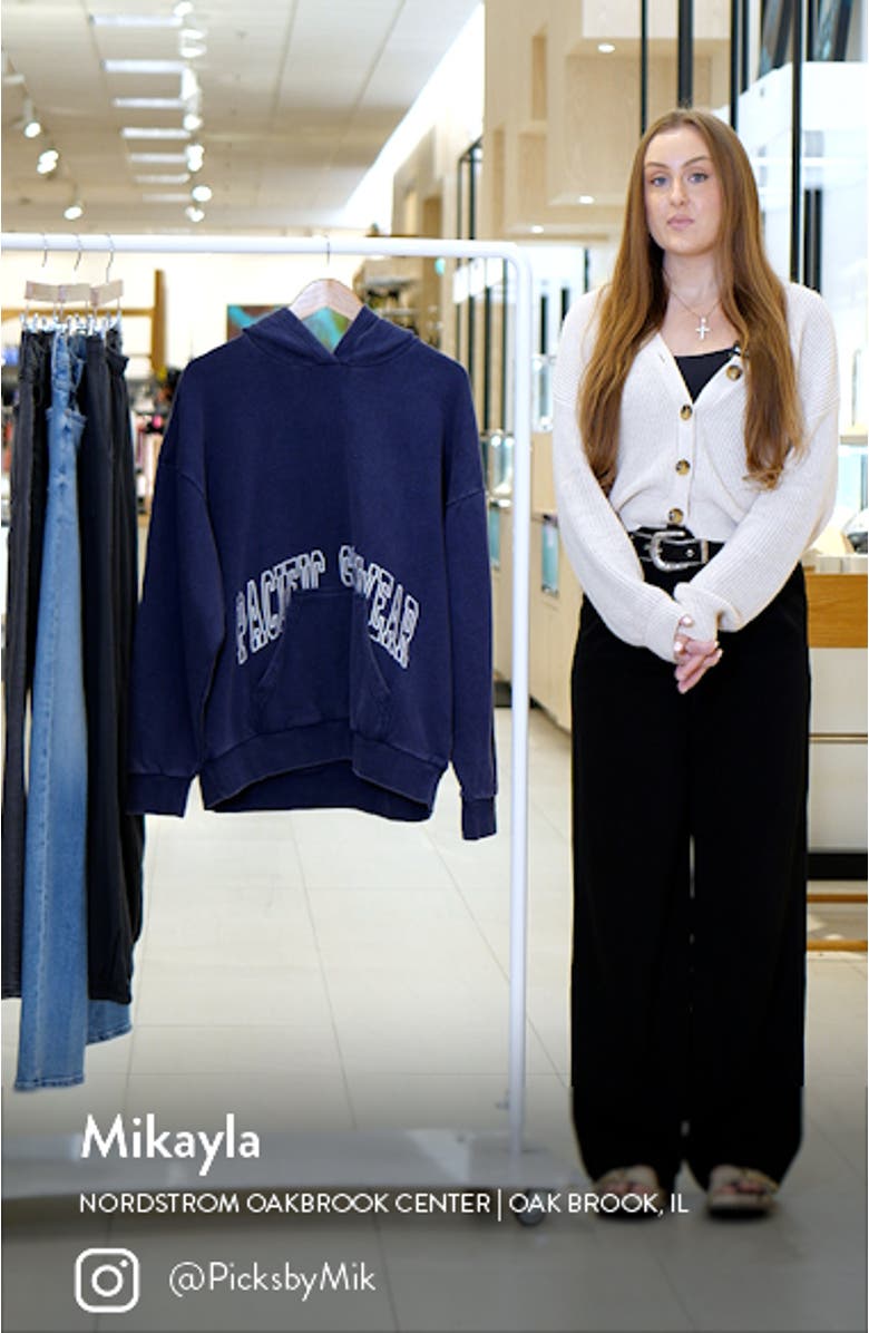 Embroidered Logo Cotton French Terry Hoodie, sales video thumbnail