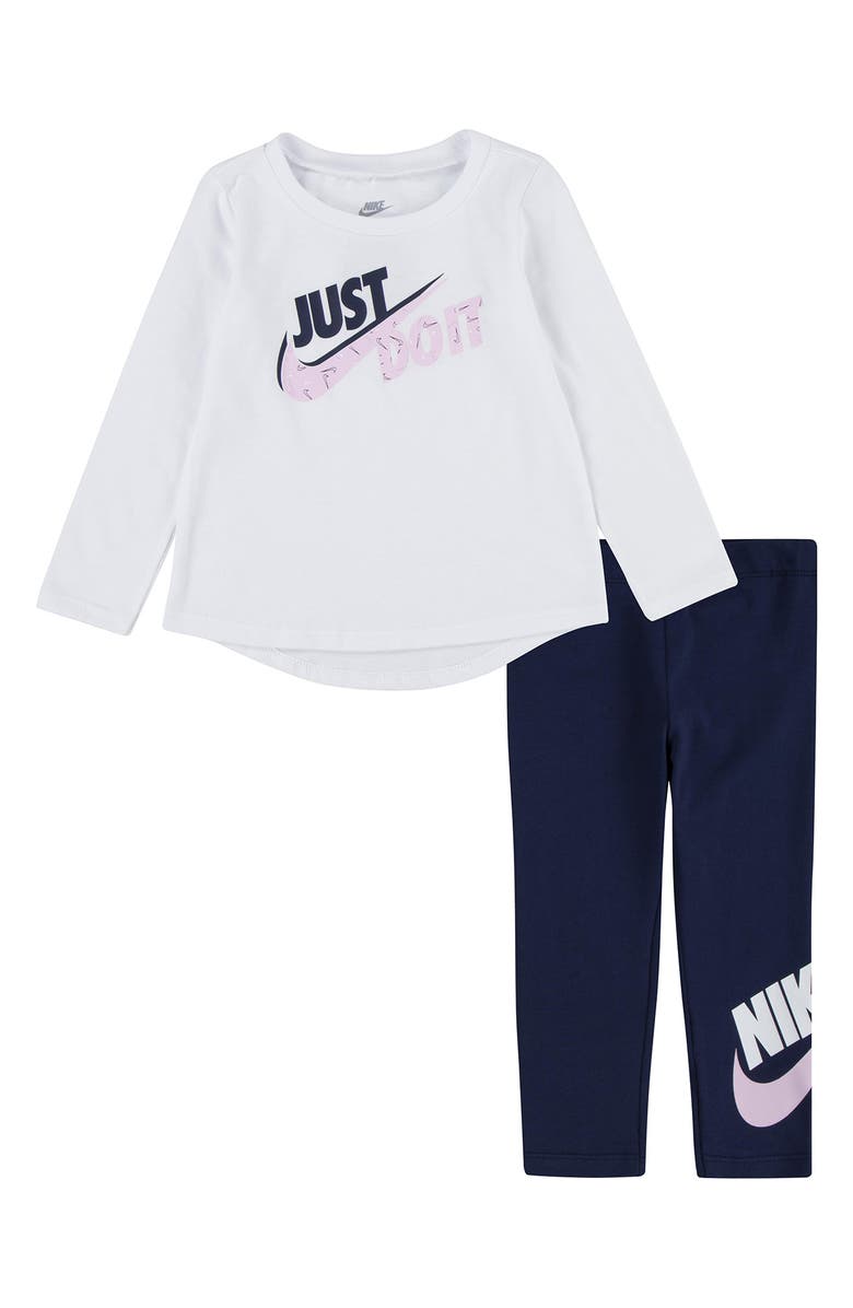 Nike Just Do It Long Sleeve Top & Leggings Set, Main, color, 