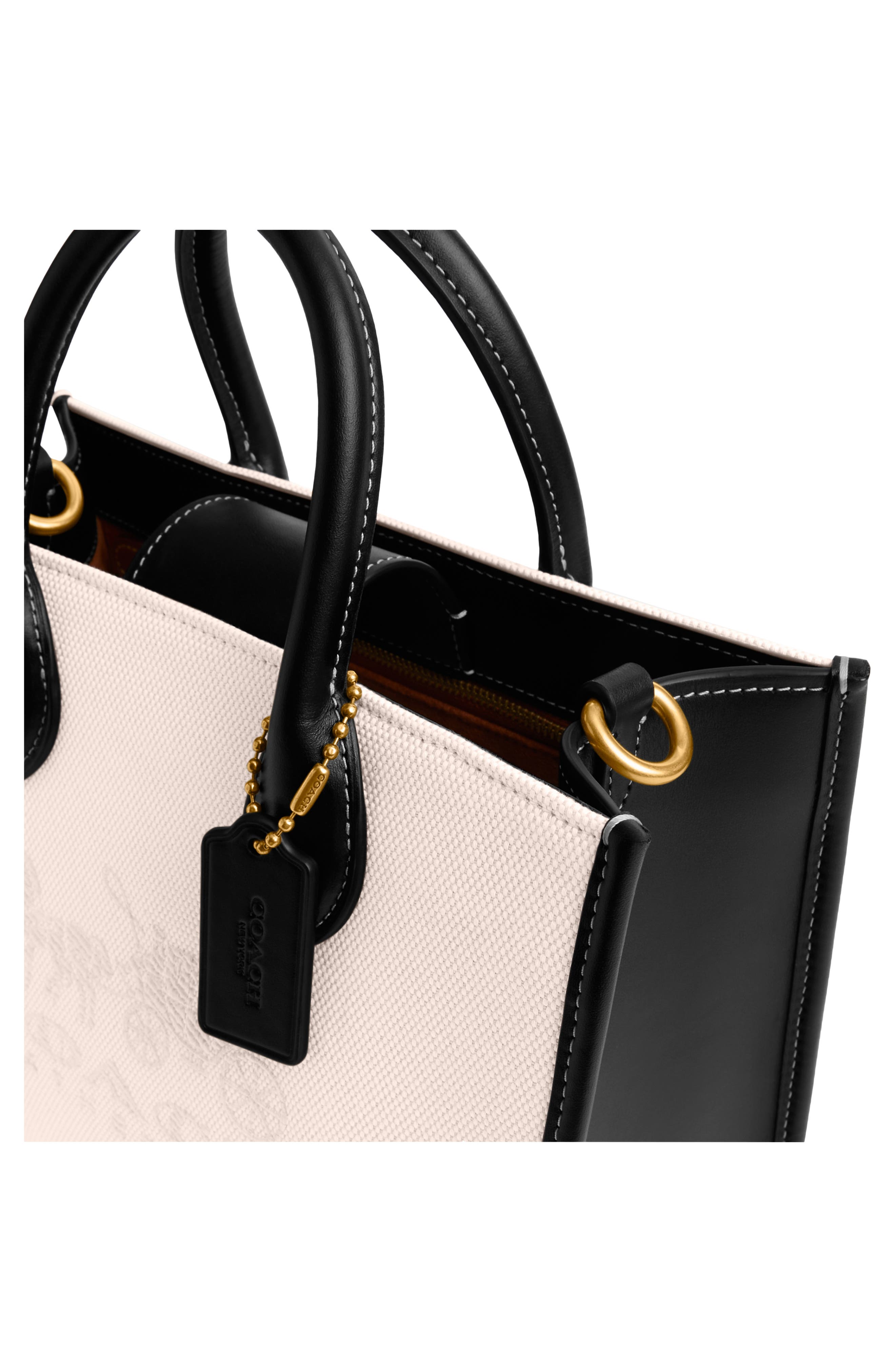 COACH Ace Canvas & Leather Tote, Alternate, color, 