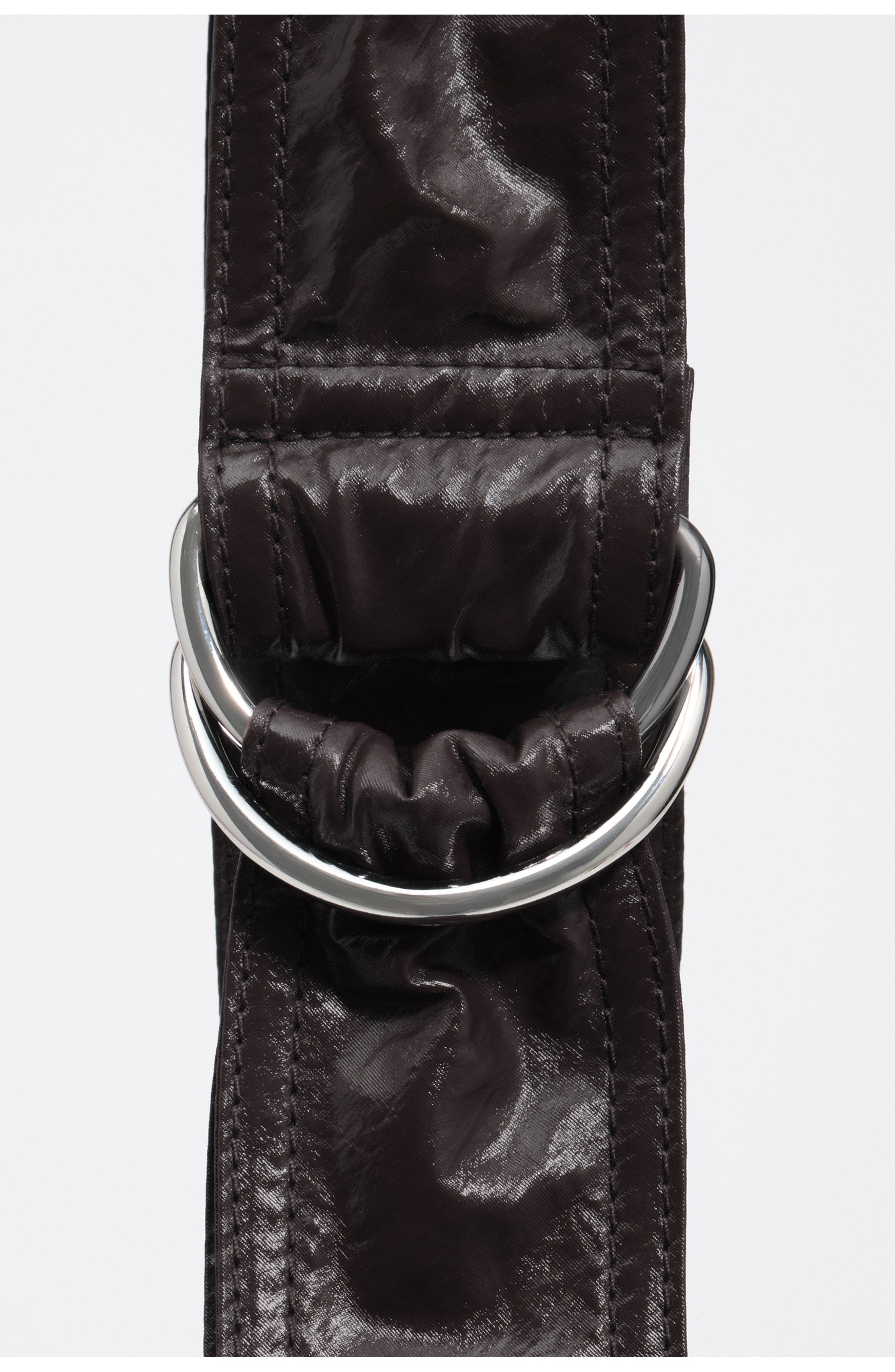 Medium Shiny Moon Bag, Alternate, color, AUBERGINE