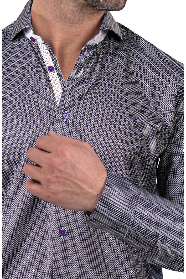 Einstein Contemporary Fit Button-Up Shirt, Alternate, color, BLUE