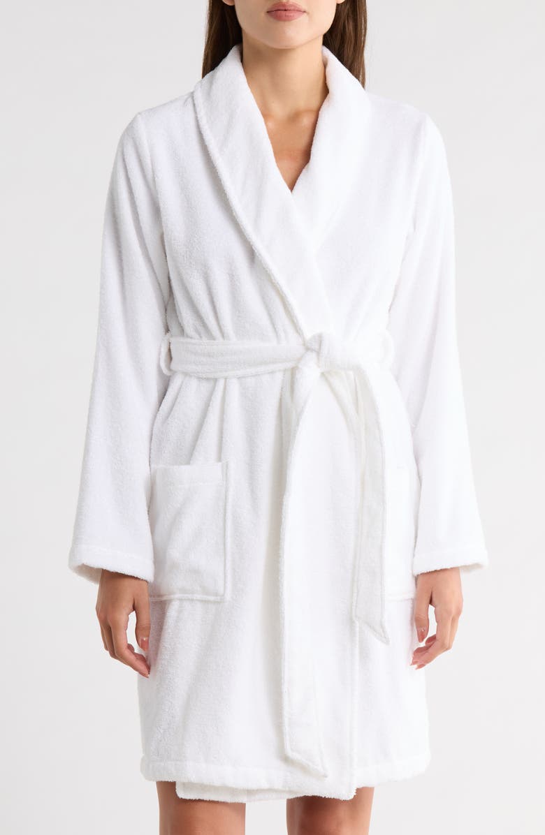 NORDSTROM RACK Cotton Terry Robe, Main, color, White