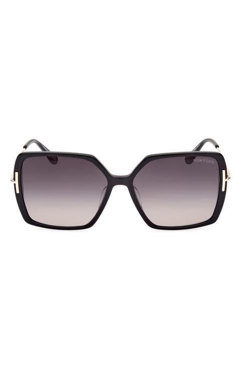 Joanna 59mm Gradient Butterfly Sunglasses