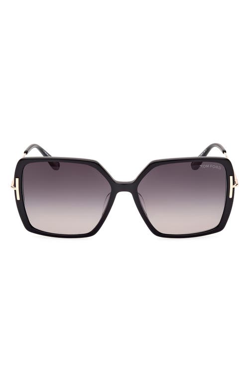 Tom Ford Joanna 59mm Gradient Polarized Butterfly Sunglasses In Multi