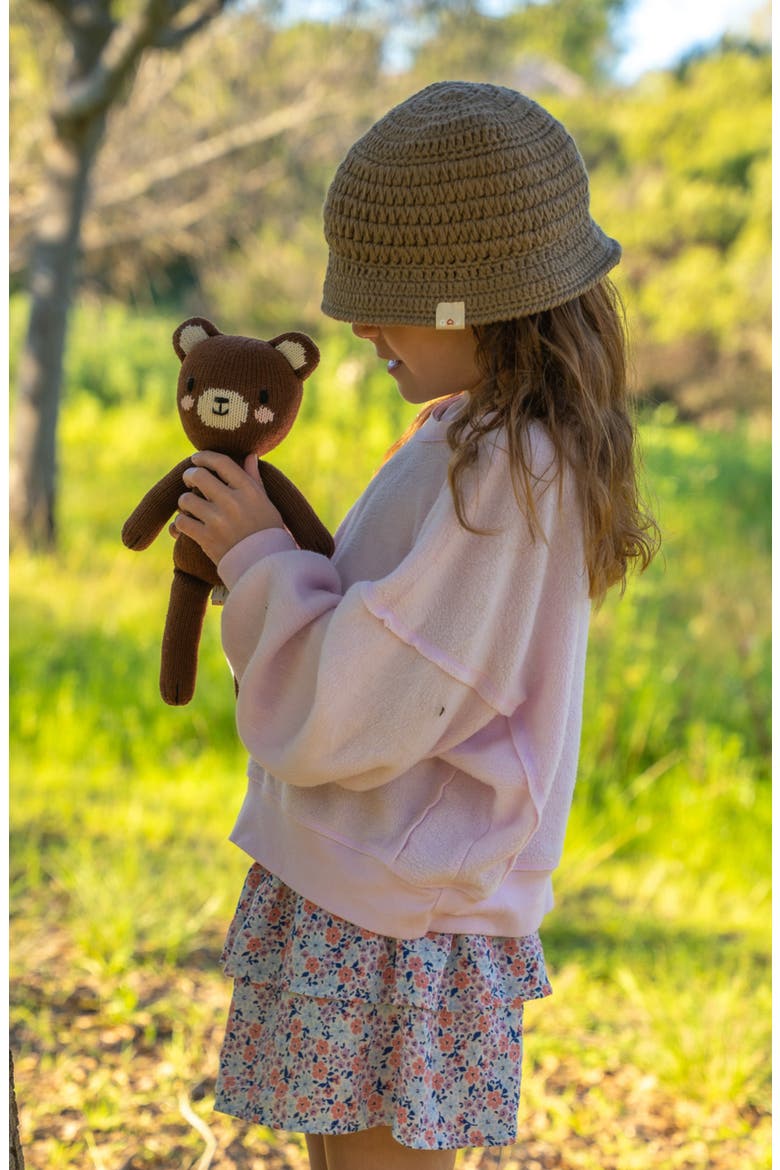 Bear Cotton Stuffed Animal, Alternate, color, BROWN