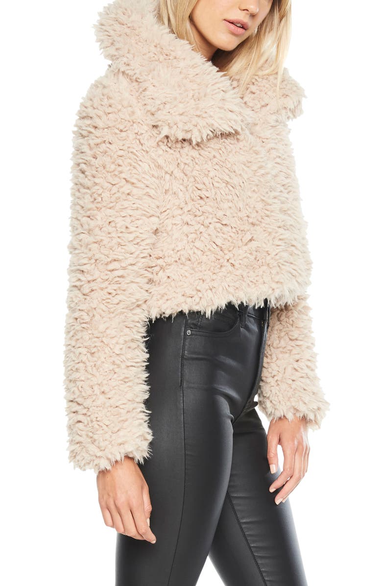 Bardot Faux Fur Jacket, Alternate, color, 