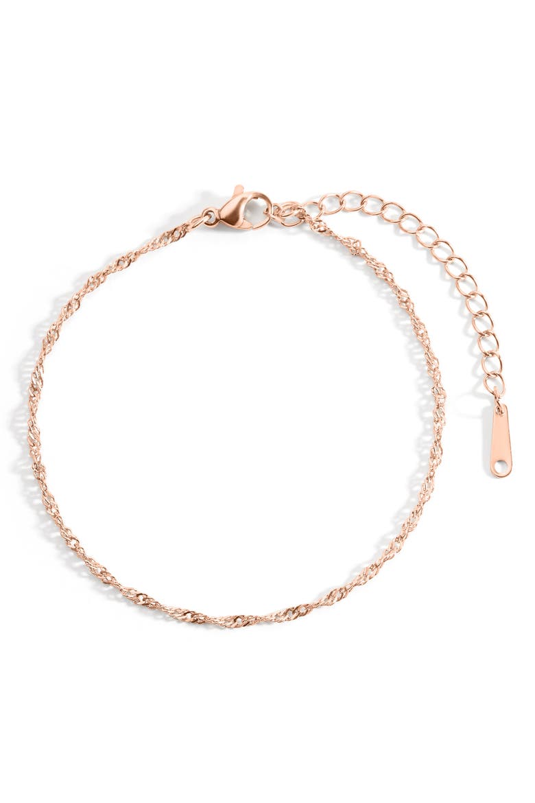Singapore Twist Bracelet, Alternate, color, Rose Gold-Tone