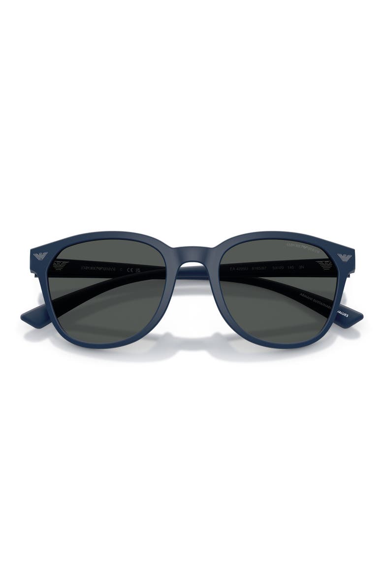 53mm Phantos Round Sunglasses, Alternate, color, MATTE NAVY BLUE / DARK GREY