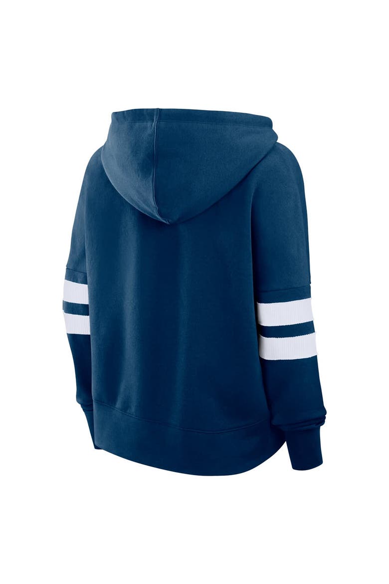 Women's Fanatics Deep Sea Blue Seattle Kraken Seize Fleece Pullover Hoodie, Alternate, color, Navy