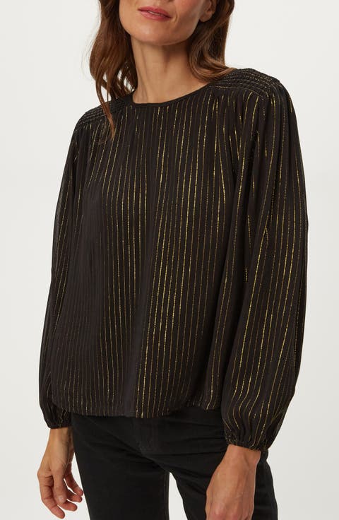 Dolly Metallic Stripe Top
