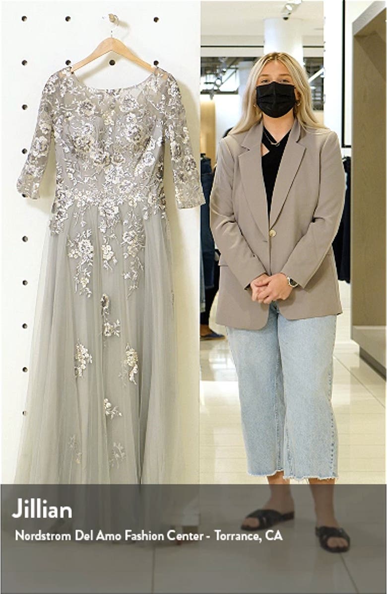 Beaded Lace Tulle A-Line Gown, sales video thumbnail