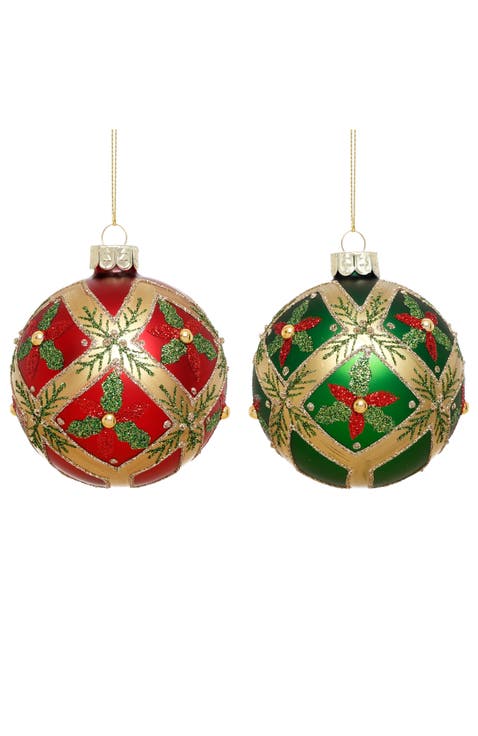 Holly Diamond Ornament, Box of 6