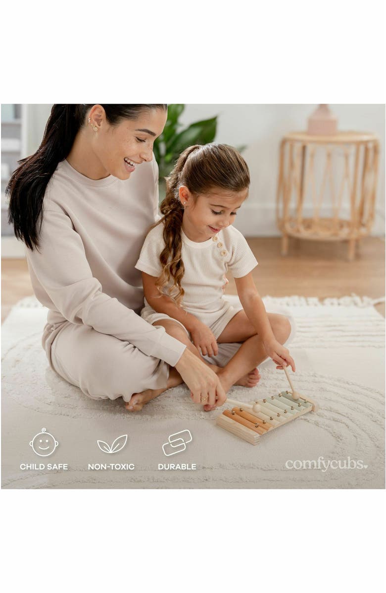 Comfy Cubs Xylophone for Kids, Percussion Instrument for Toddler Learning, Alternate, color, Multicolor